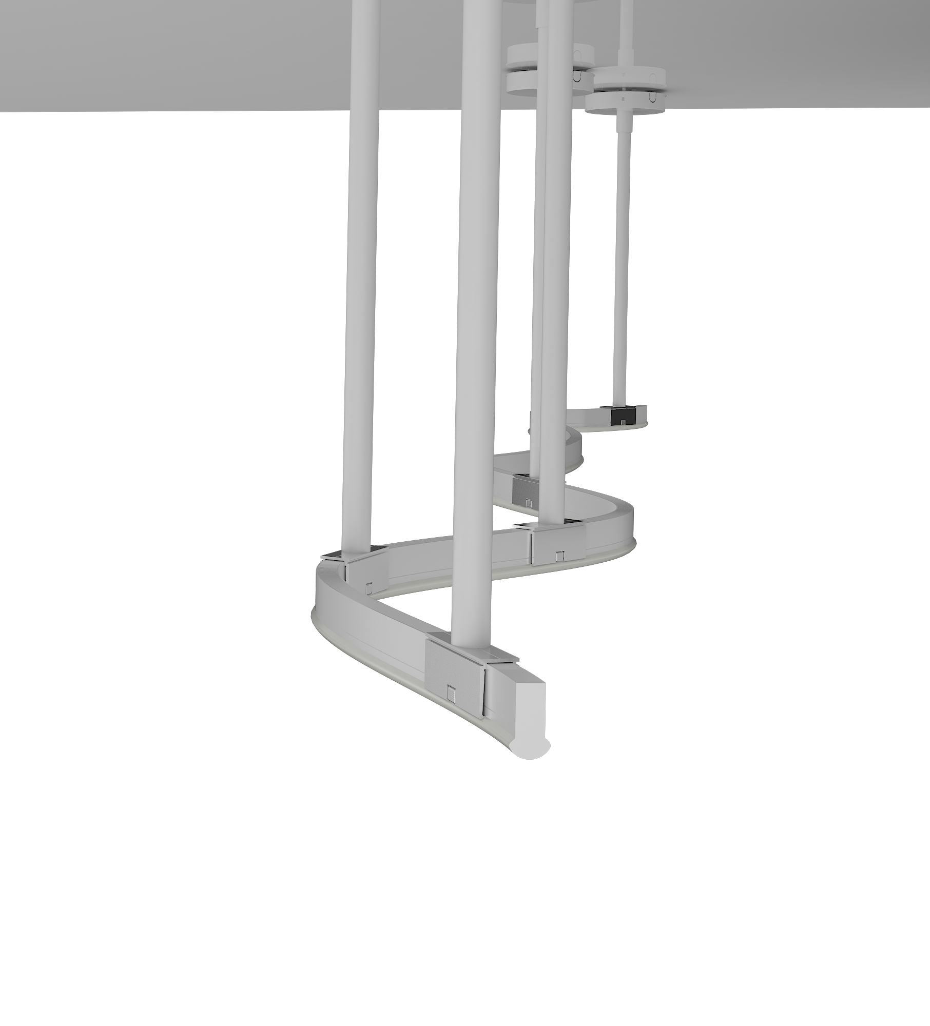 Suspended Mounting Clip installed on fixture